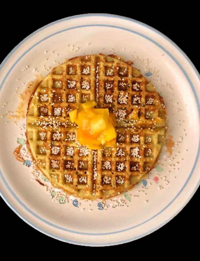 Matcha waffles (gluten-free)
